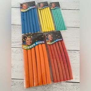 LUXOR Professional Rubber Rods for Curly hair Roll and Twist 5 Sizes